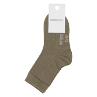 MiniPop - Bamboo Ankle Socks // Light Olive